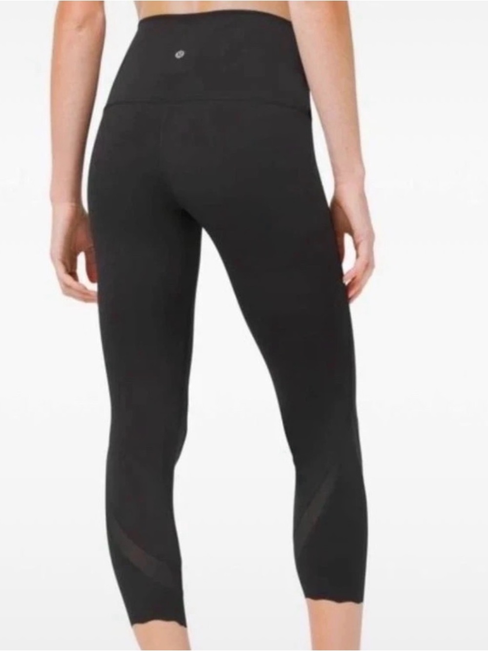 Lululemon Wunder Under Crop II Roll Down Scallop leggings